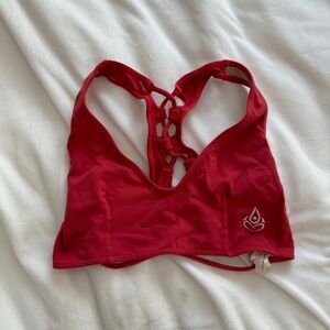 Red Free People Sports Bra